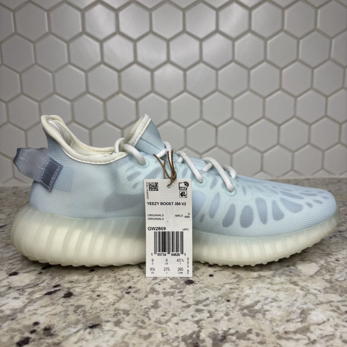 Adidas × Kanye West Size 9.5 Yeezy Boost 350 V2 Mono Ice Brand New With Box Size US 9.5 / EU 42-43 - 8 Thumbnail