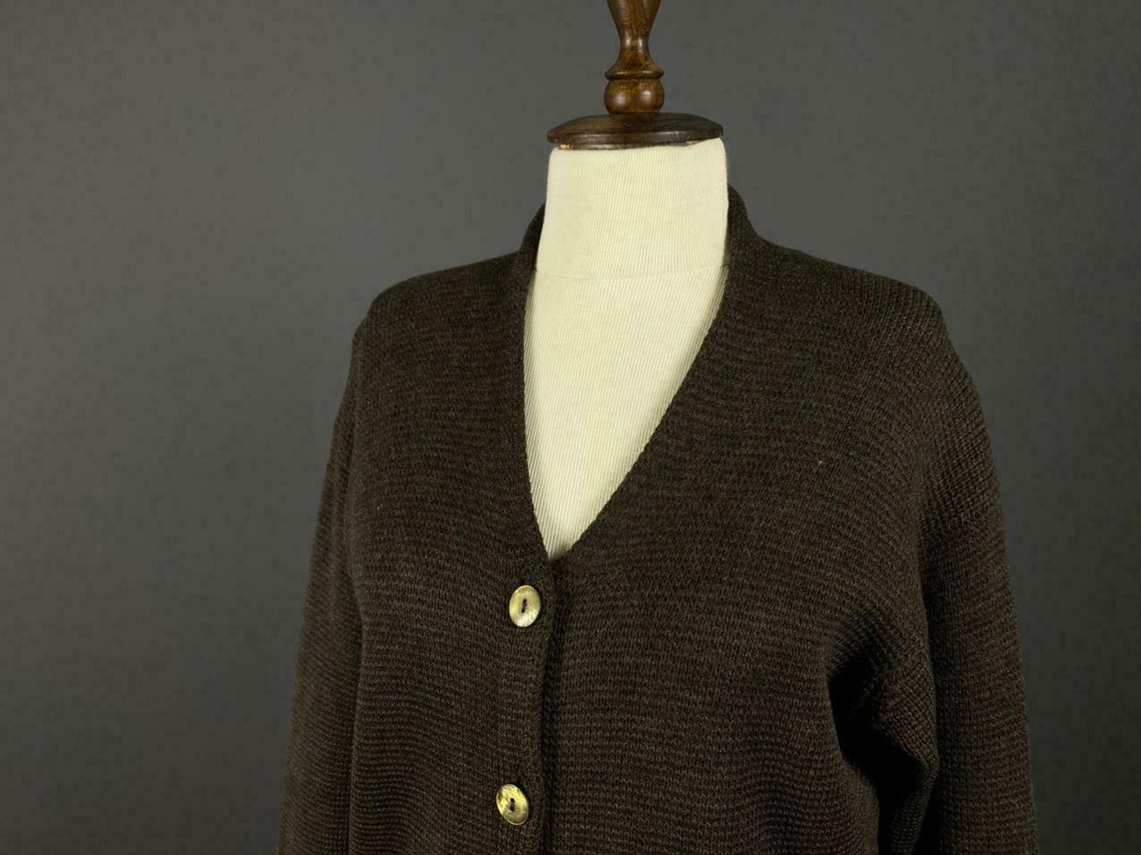 Zanone Ladies Zanone Brown Wool Knited Cardigan Sweater Size 44 Size M / US 6-8 / IT 42-44 - 2 Thumbnail