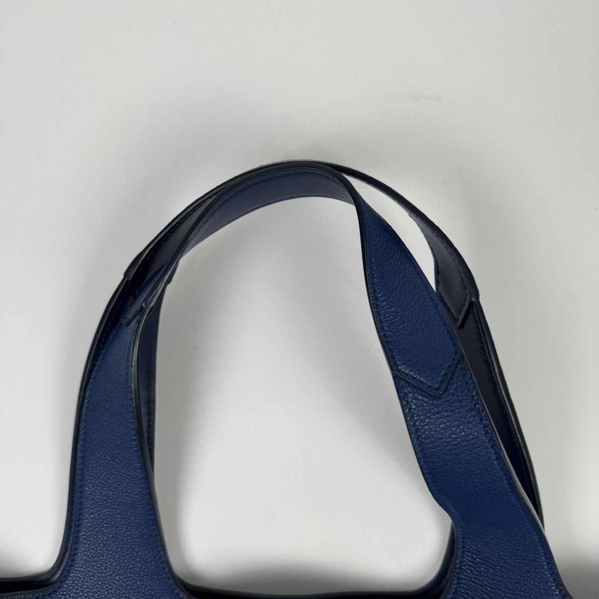 Prada Prada Blue Triangle Logo Nappa Leather Large Tote Bag Size ONE SIZE - 7 Thumbnail