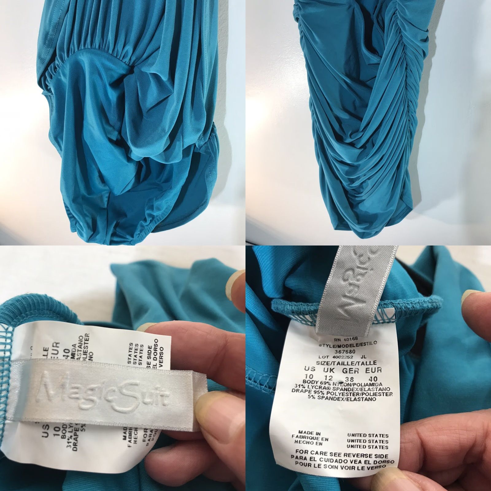 Vintage Vintage Magicsuit Turquoise Halter One Piece Swimsuit Womens Size 10 USA Size L / US 10 / IT 46 - 8 Thumbnail