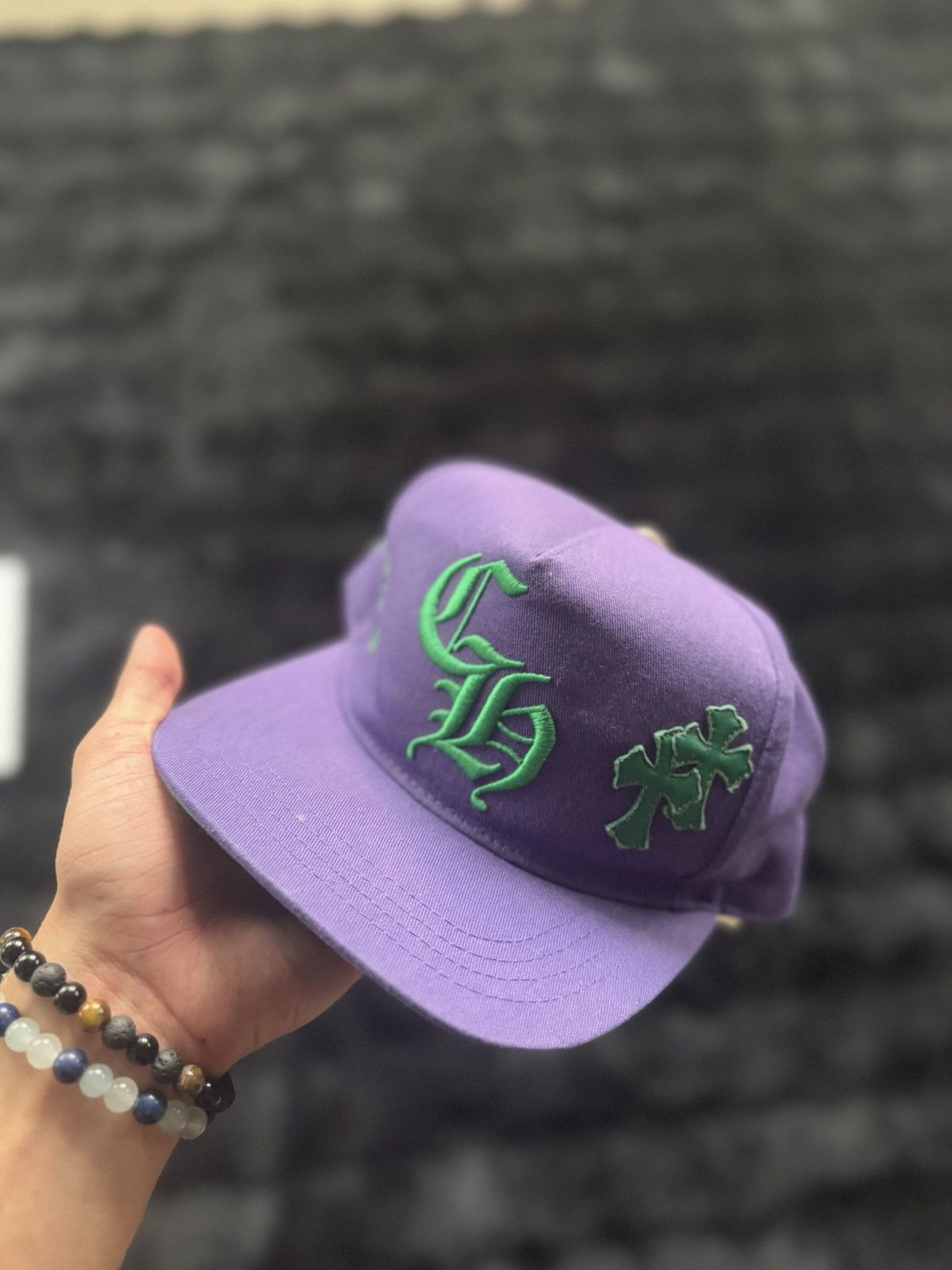Chrome Hearts Chrome Hearts Cross Patch Trucker Hat Purple Green Size ONE SIZE - 1 Thumbnail