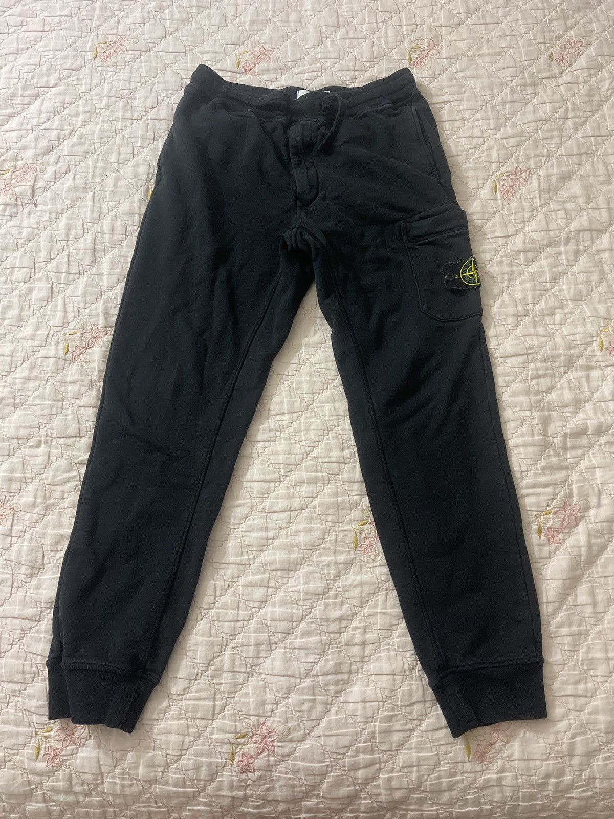 Stone Island × Vintage Stone Island Black Sweatpants Size US 31 - 1 Thumbnail