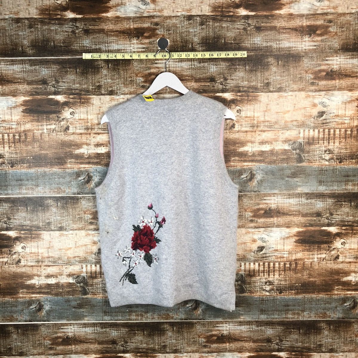 Homespun Knitwear × Japanese Brand Japanese Brand vintage Grey Vest Knitwear #A1996 Size M / US 6-8 / IT 42-44 - 9 Thumbnail