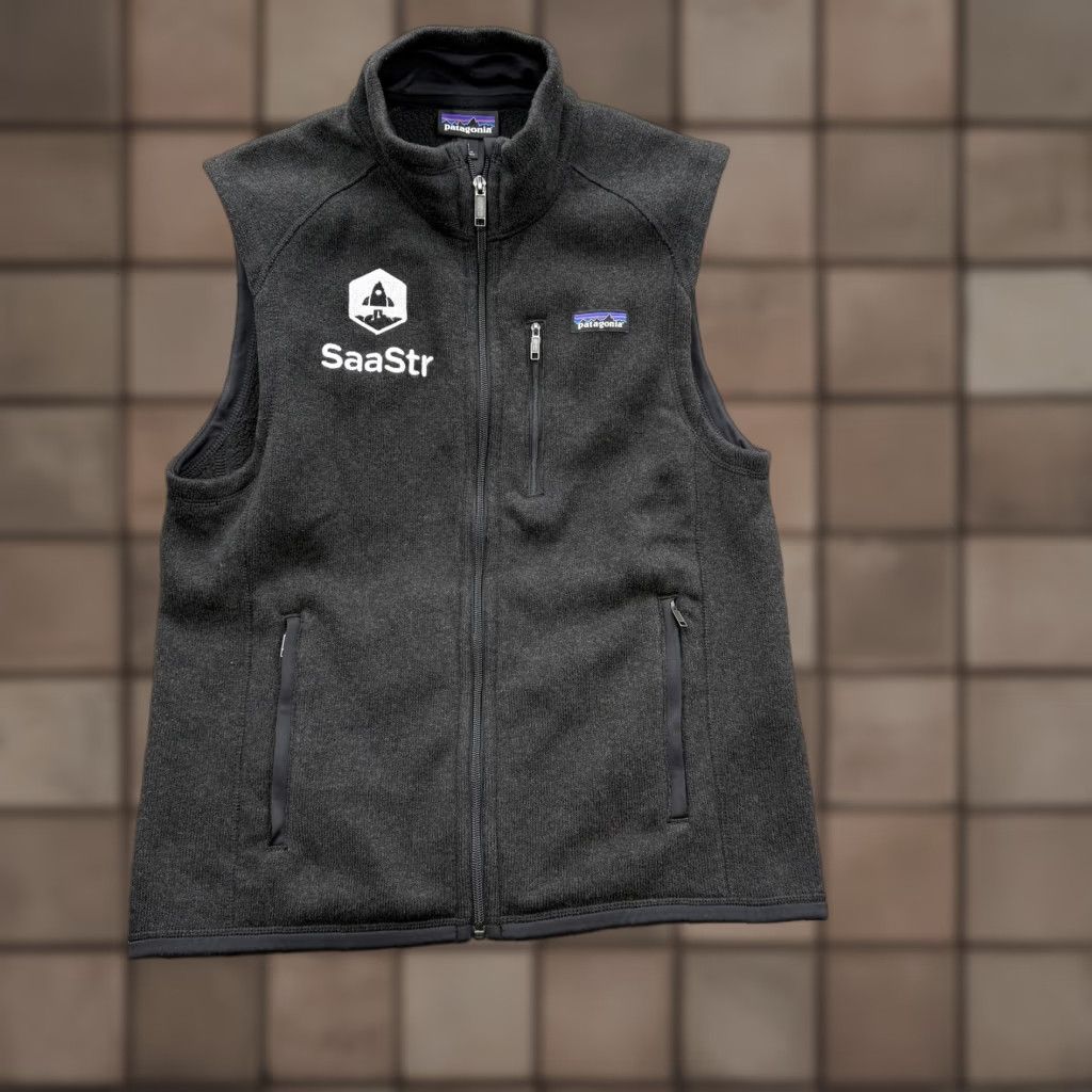 Patagonia VINTAGE Patagonia Better Sweater Vest Mens M Gray Full Zip Fleece SaaStr Logo Size US M / EU 48-50 / 2 - 1 Thumbnail