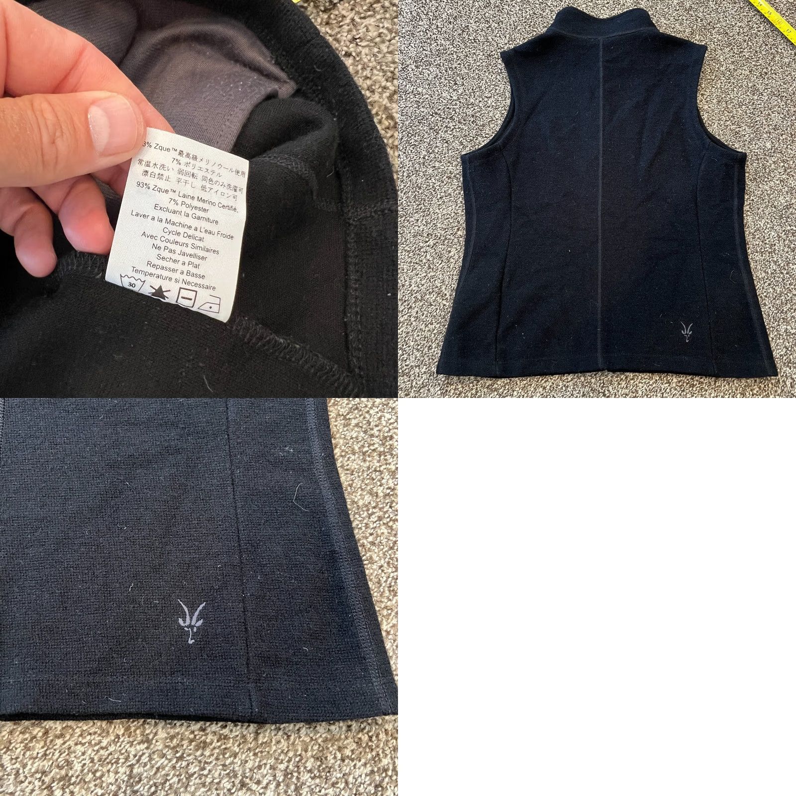 Vintage Ibex Vest Womens Carrie Full Zip Mockneck Wool Pullover Black Size Medium Size M / US 6-8 / IT 42-44 - 8 Thumbnail