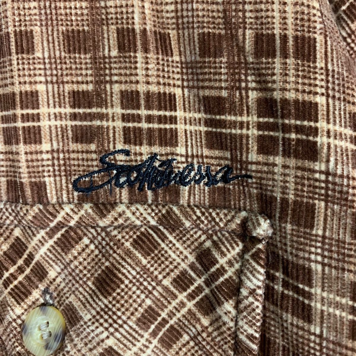 Japanese Brand SCOMMESSA Checked Plaid Zipper Flannel Jacket #0384-C18 Size US L / EU 52-54 / 3 - 17 Thumbnail