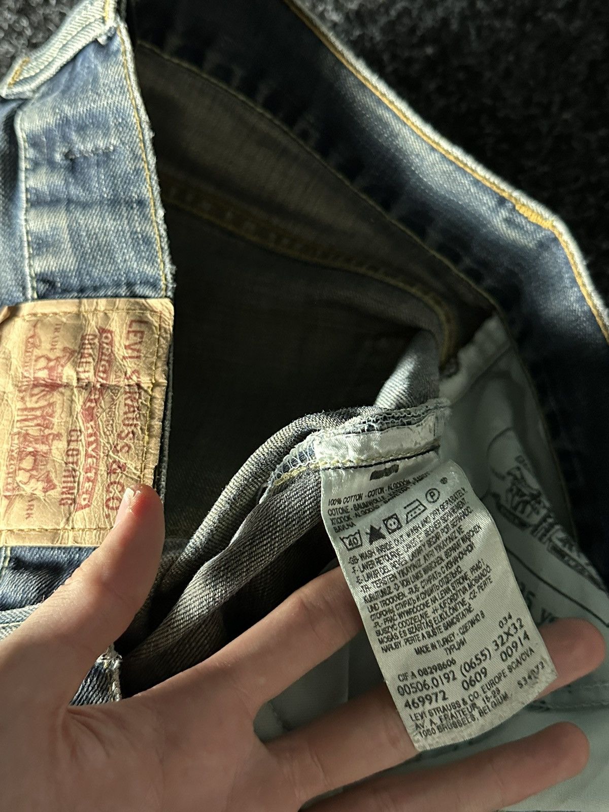 Levi's 🚨Vintage 90s Levi's 506 rare STYLE Blue Denim Jeans Size US 32 / EU 48 - 9 Thumbnail