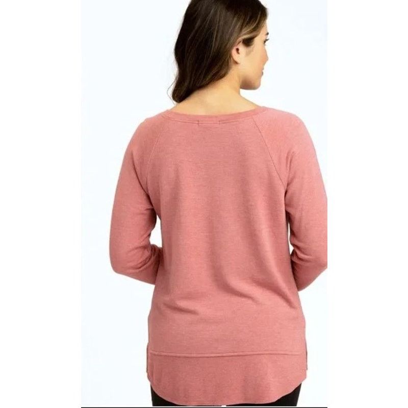 Threads 4 Thought Threads 4 Thought Leelu Rib Hem Dark Pink Raglan Sweatshirt Size M / US 6-8 / IT 42-44 - 3 Thumbnail