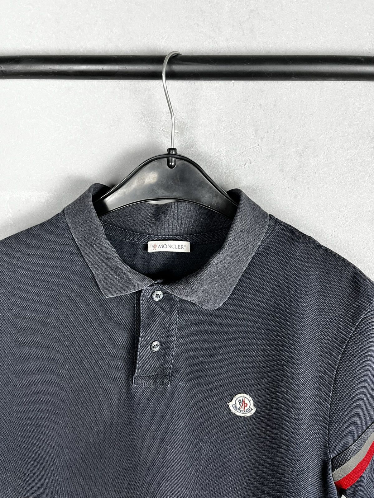 Moncler Moncler Reflective Stripe Navy Polo Tee Size US M / EU 48-50 / 2 - 4 Thumbnail