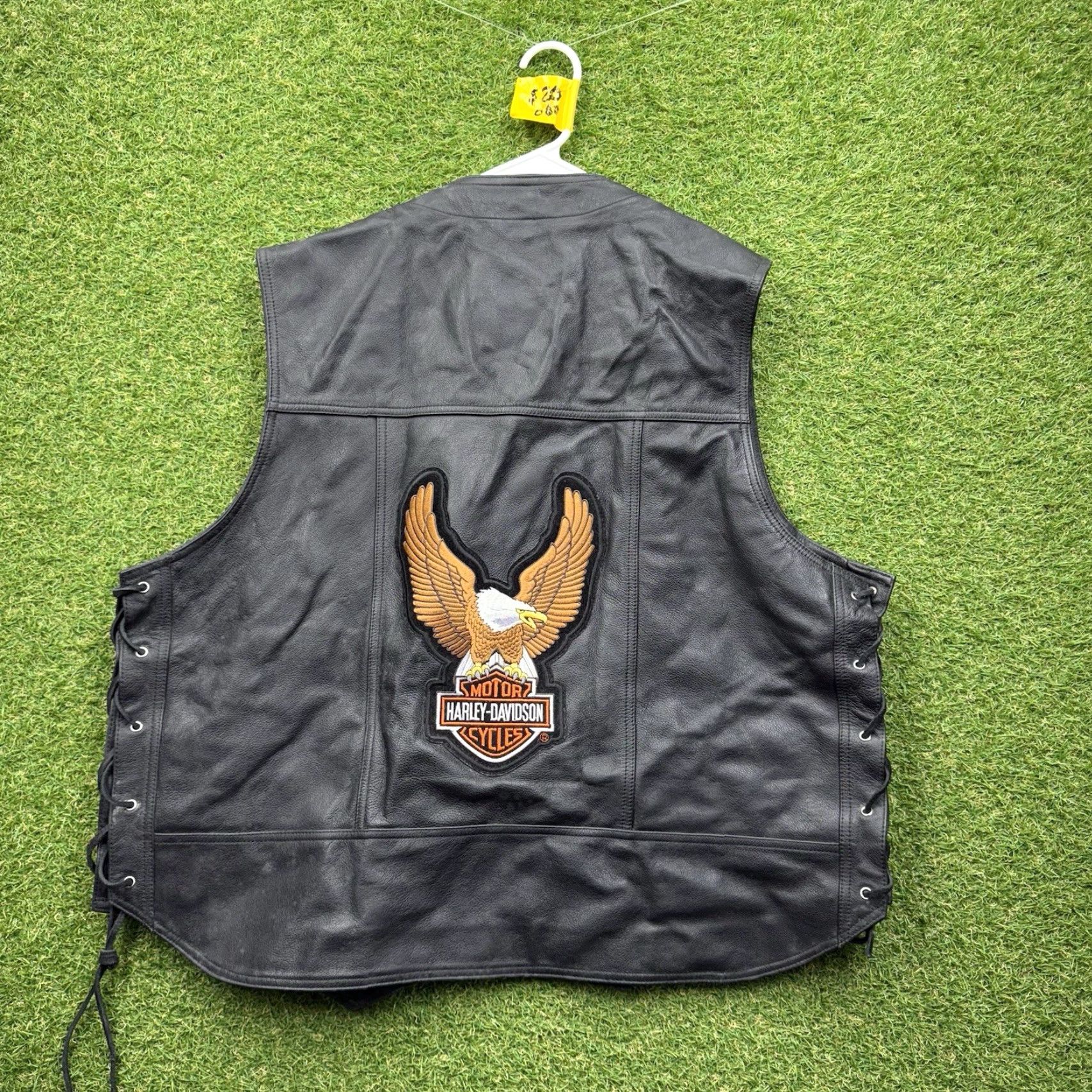 Harley Davidson VINTAGE Harley-Davidson Leather Motorcycle Vest Mens 3XL XXXL Biker USA Band 100th Anniversary Leather Vest Size US XXL / EU 58 / 5 - 5 Thumbnail