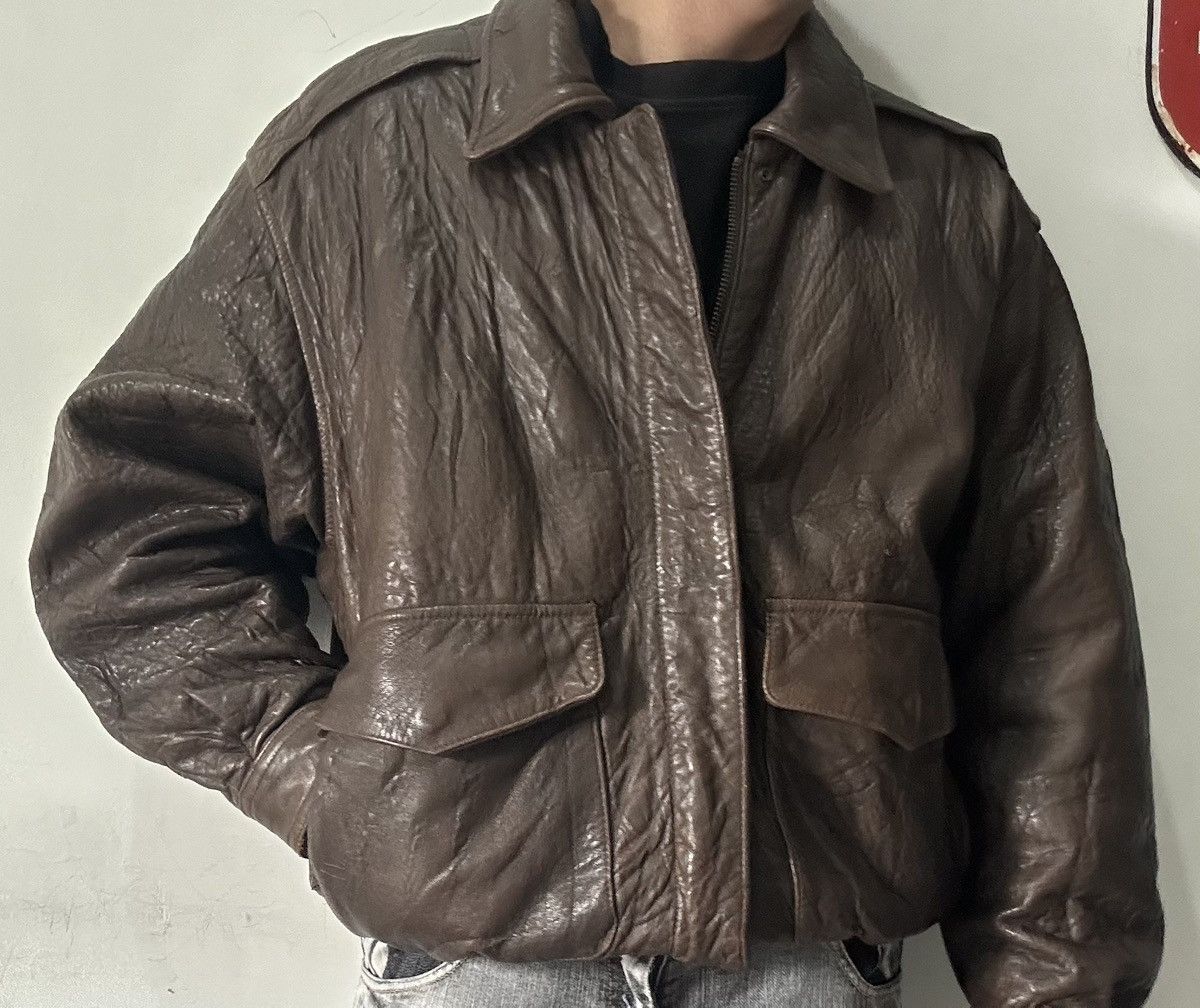 Vintage Leather Jacket Vintage Made in USA Size US XL / EU 56 / 4 - 7 Thumbnail