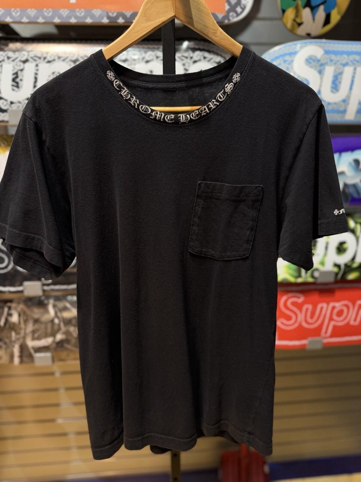 Chrome Hearts Chrome Hearts Neck Logo Tee Shirt Black Size (M) RARE Size US M / EU 48-50 / 2 - 8 Thumbnail
