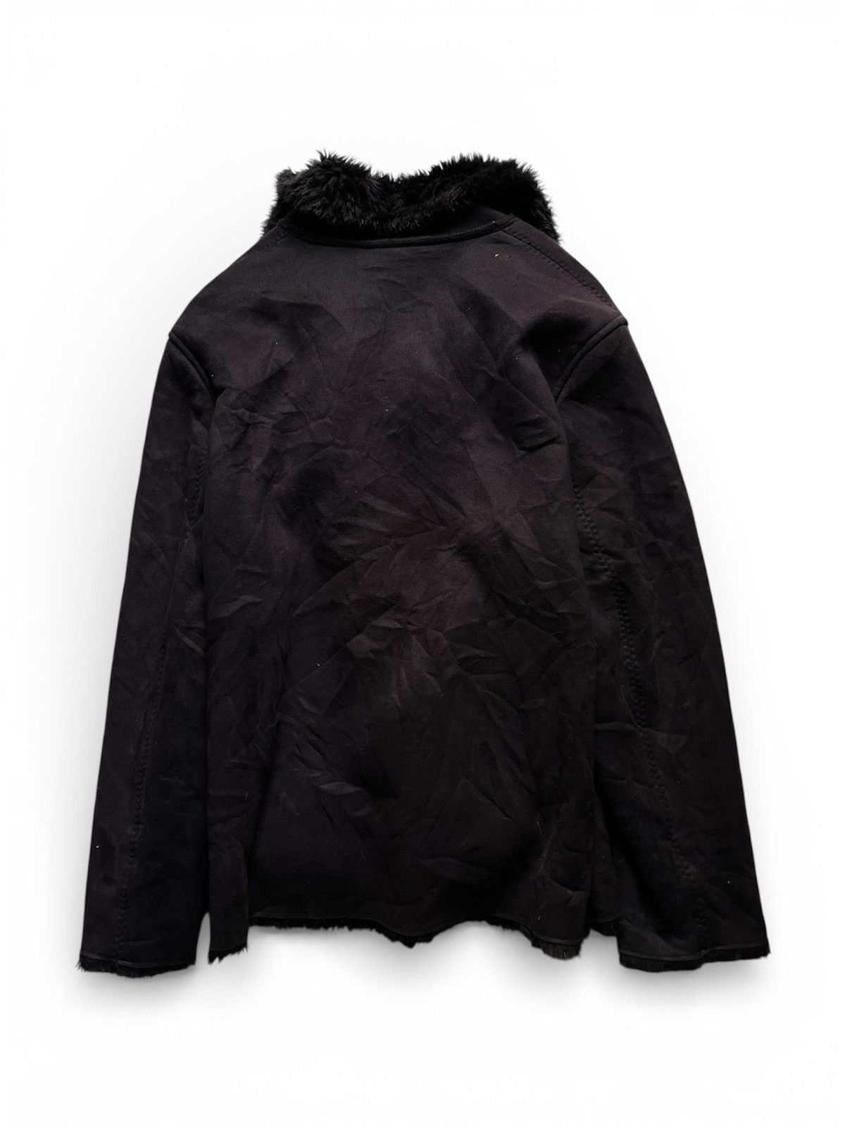Japanese Brand Uniqlo faux fur velvet asymmetric punk jacket Size US L / EU 52-54 / 3 - 2 Thumbnail