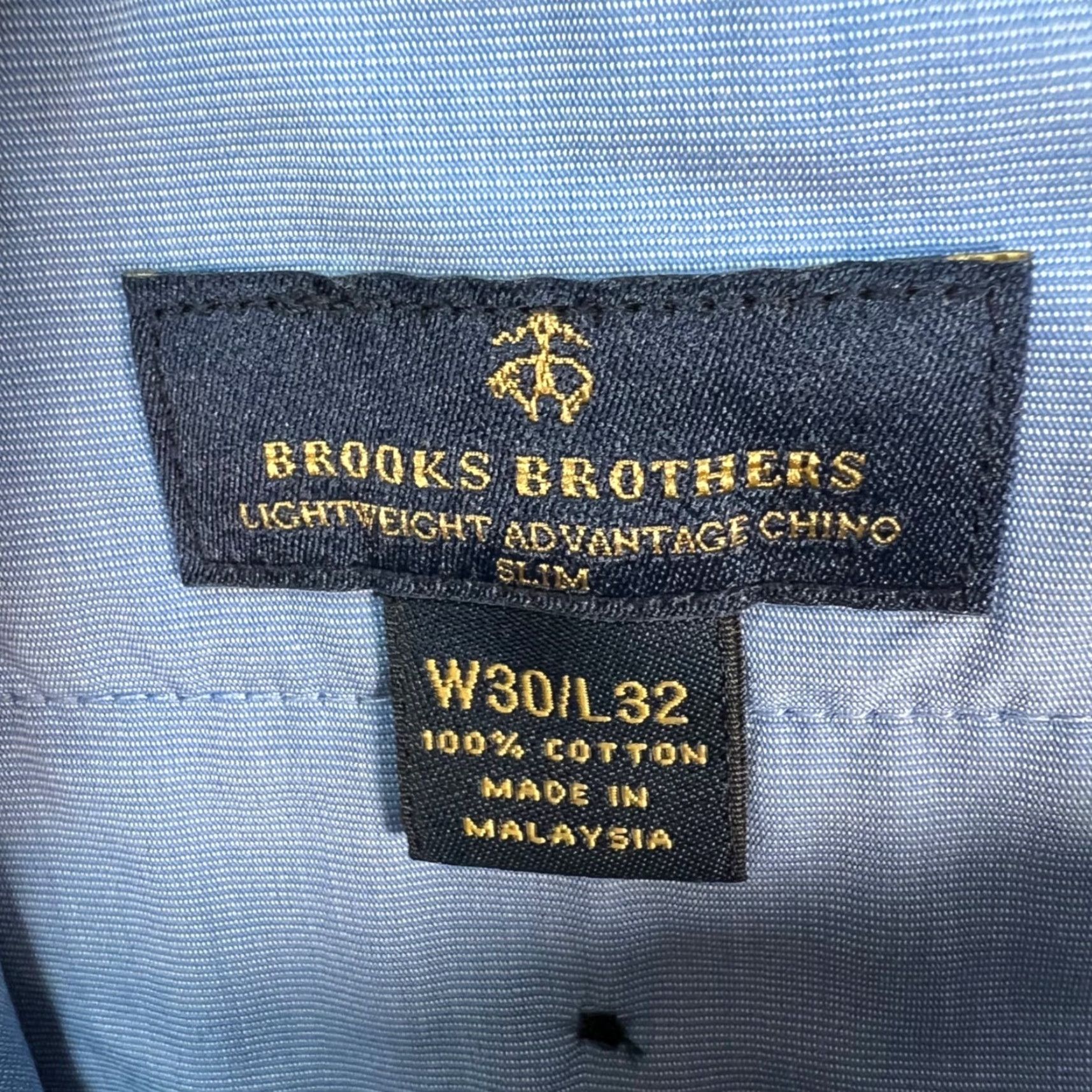 Brooks Brothers Brooks Brothers Mens Slim Fit Chino Pants 30 x 32 Green Lightweight Clark Fit Advantage Pants Size US 30 / EU 46 - 3 Thumbnail