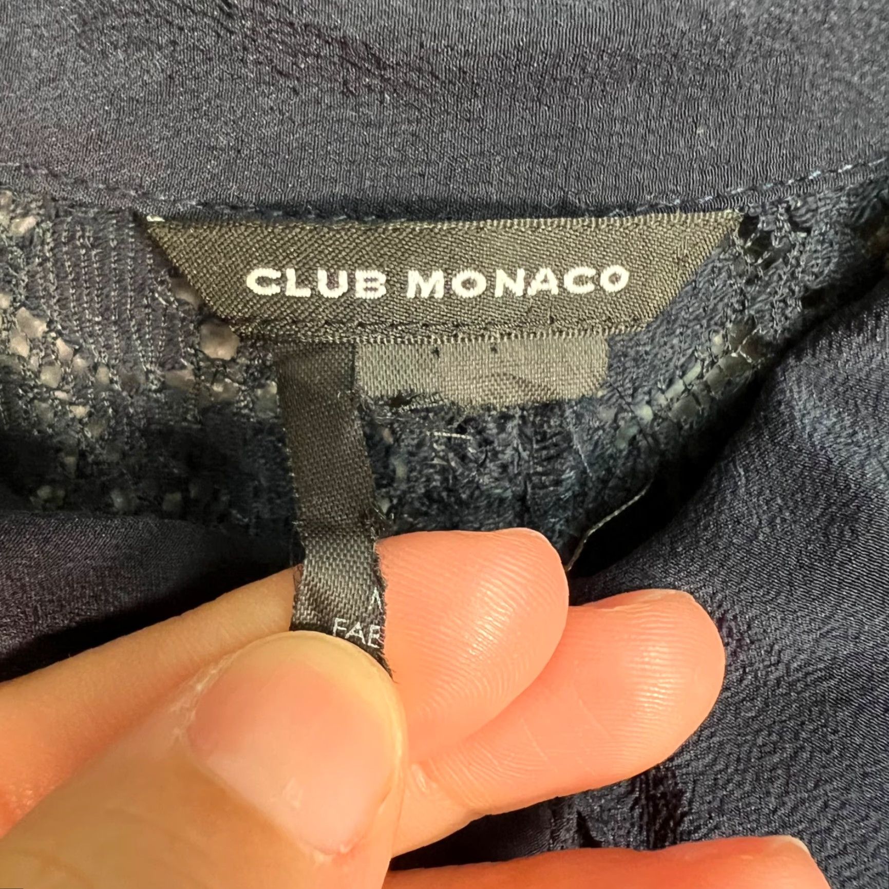 Club Monaco Club Monaco Blouse Womens XS Button-Up Blue Cotton/Silk Blend Shirt Size XS / US 0-2 / IT 36-38 - 3 Thumbnail
