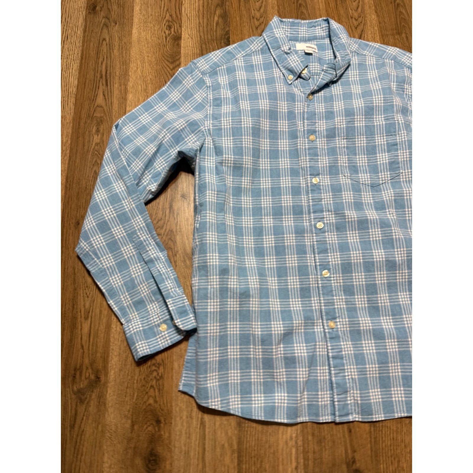 Vintage Sonoma Shirt Men’s Size M Blue White Plaid Long Sleeve Button-Up Shirt Size US M / EU 48-50 / 2 - 3 Thumbnail