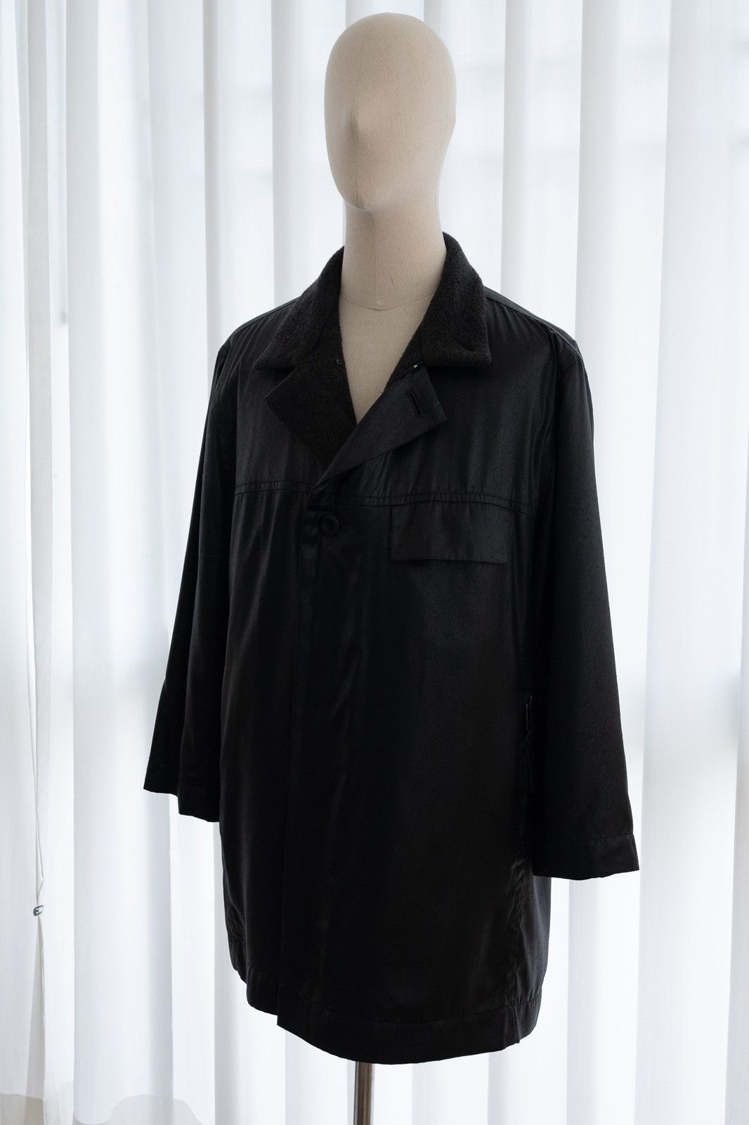 Issey Miyake 1980s Issey Miyake Permanente Faux Leather Jacket Size US XL / EU 56 / 4 - 3 Thumbnail