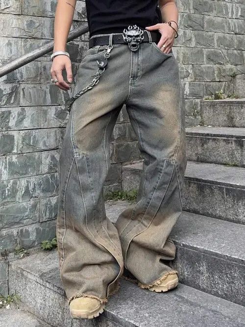Japanese Brand × Jean Flared Relaxed Wide Leg Jeans Futuristic Size US 32 / EU 48 - 4 Thumbnail