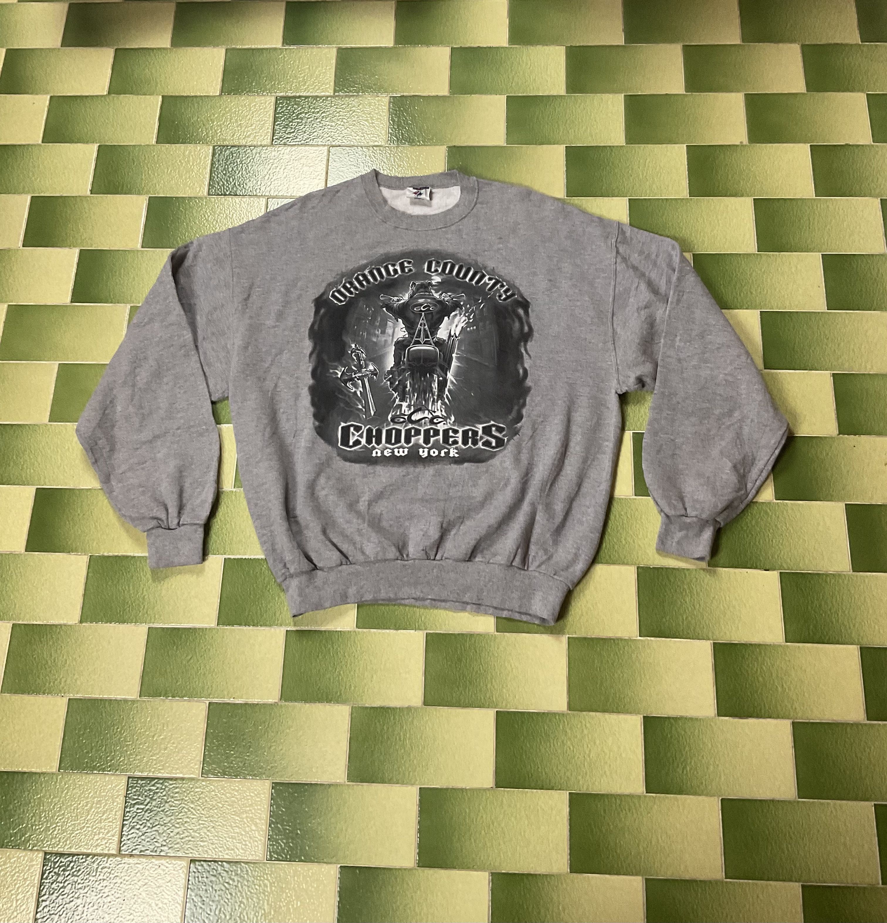 Harley Davidson Vintage Orange County Choppers New York Sweatshirt Size US XL / EU 56 / 4 - 1 Thumbnail