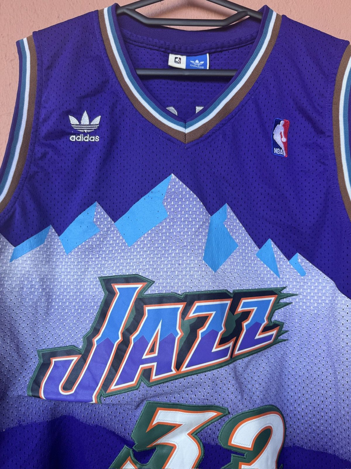 Adidas Maillot NBA Utah Jazz Karl Malone #32 Hardwood Classics Size US L / EU 52-54 / 3 - 6 Thumbnail
