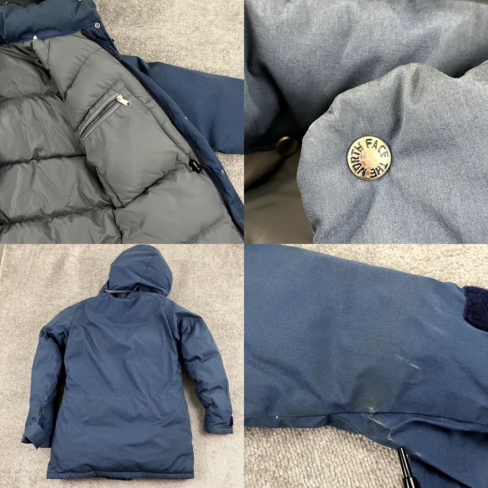 The North Face VINTAGE The North Face Jacket Mens Medium Blue Hooded Goose Down Puffer Coat USA Size US L / EU 52-54 / 3 - 8 Thumbnail