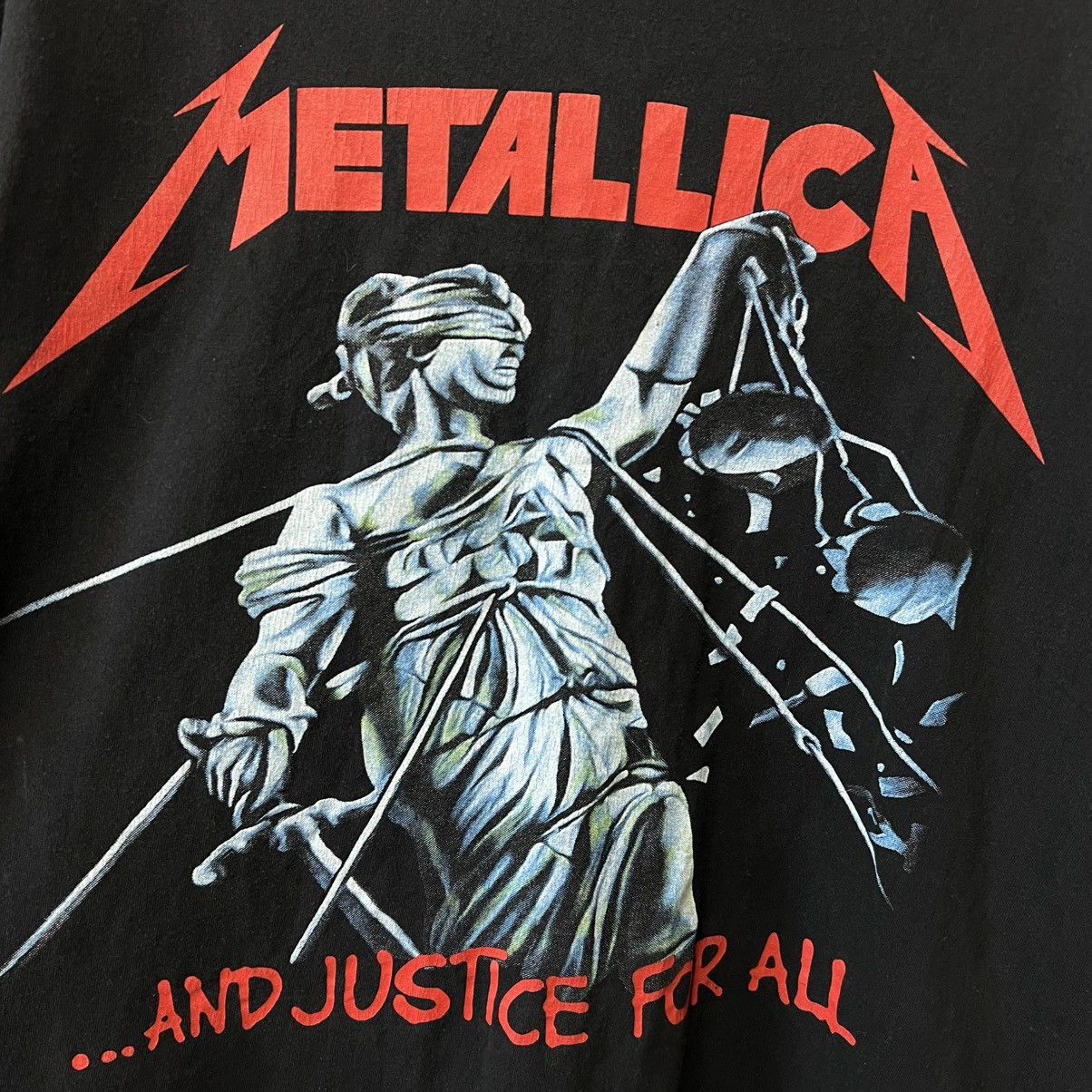 Metallica × Vintage Metallica No Justice For All Rock Band T Shirt Black Size US L / EU 52-54 / 3 - 12 Thumbnail