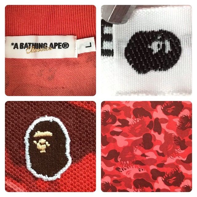 Bape × Nigo BAPE Red Fire camo Polo Shirt a bathing ape flame NIGO Size US L / EU 52-54 / 3 - 5 Thumbnail