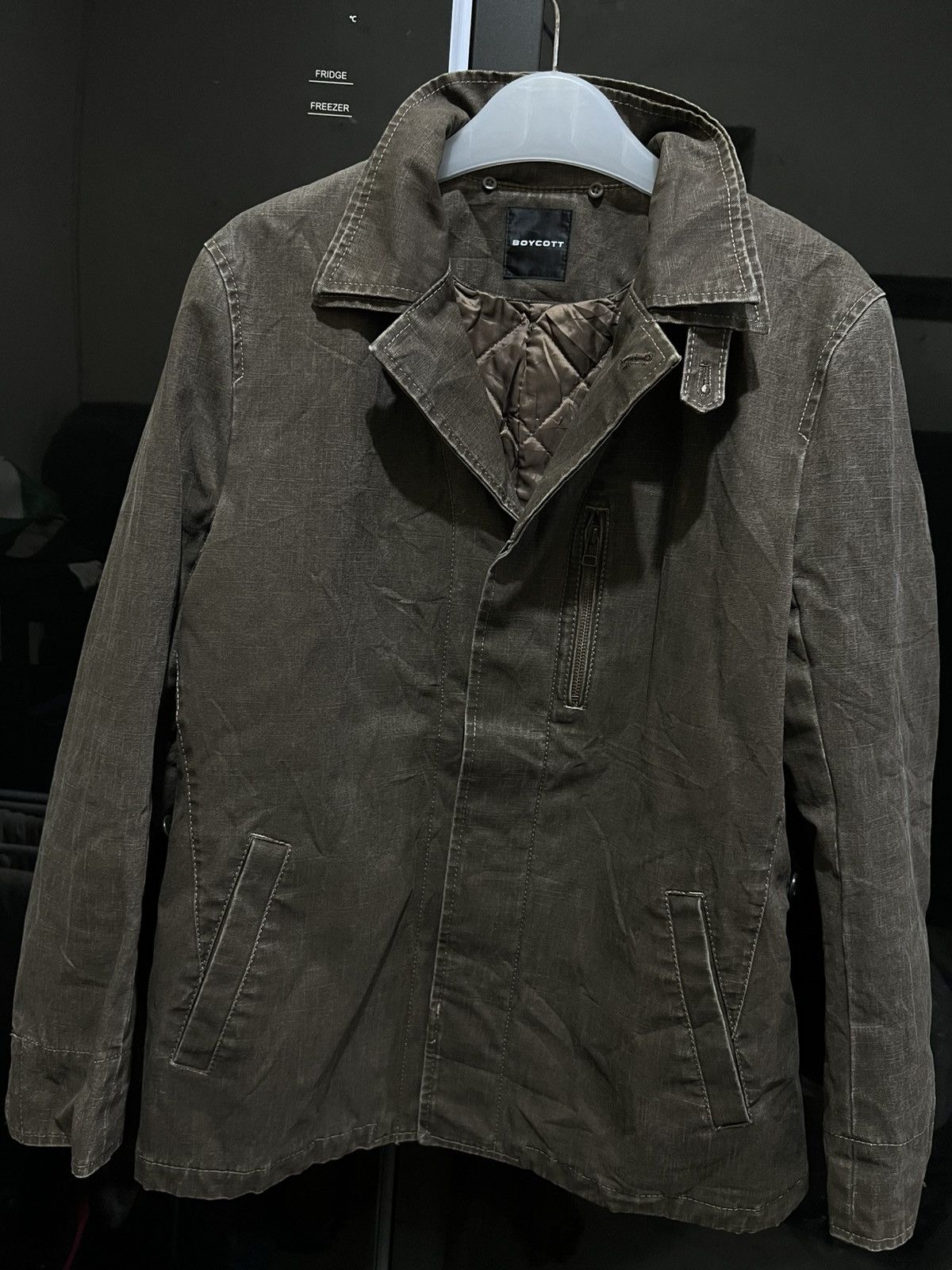 Japanese Brand Boycott Denim Waxed Button Up Quilted Lined Jacket Size US M / EU 48-50 / 2 - 1 Thumbnail