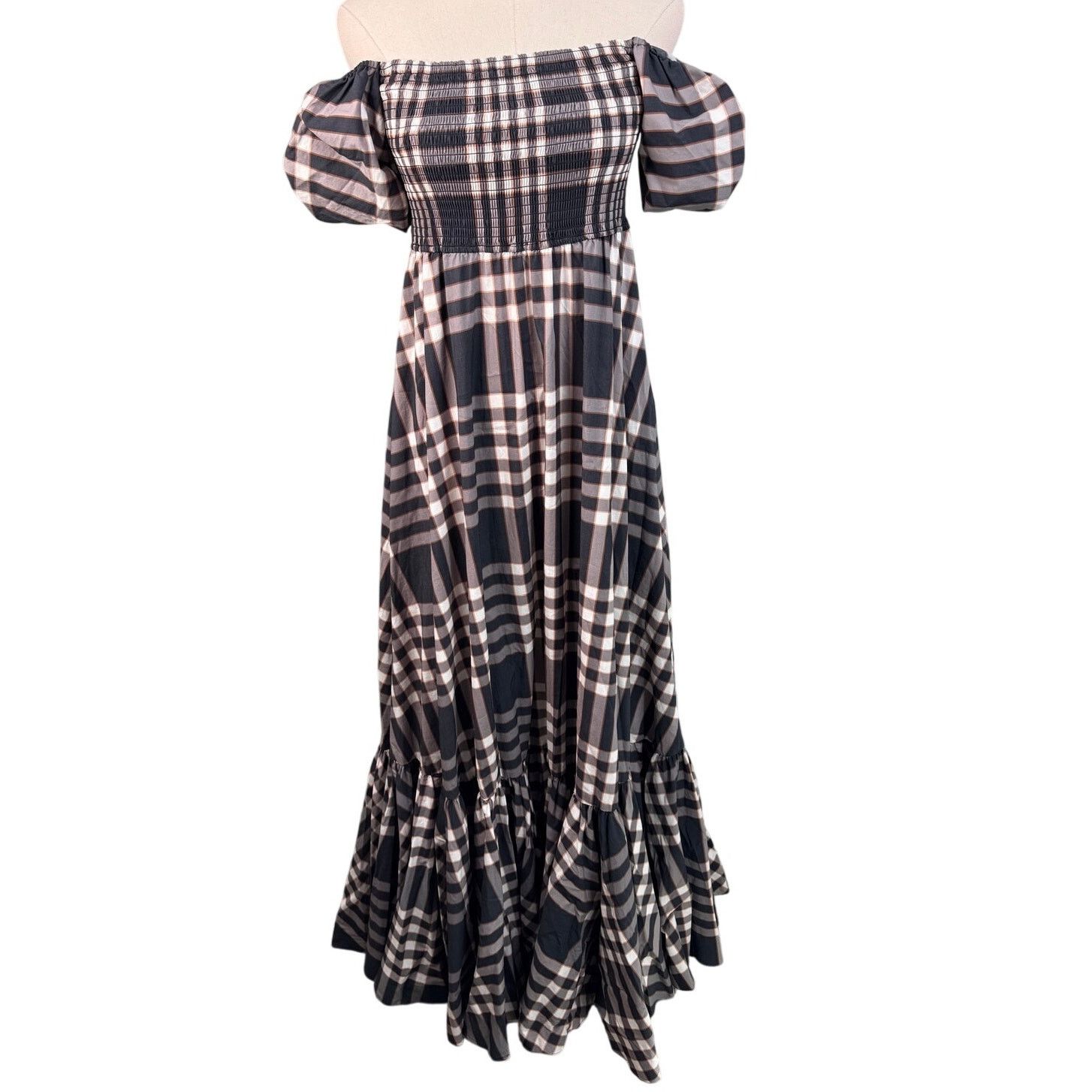 CAROLINE CONSTAS Caroline Constas Gianna Maxi Dress Black Fall Plaid M Size M / US 6-8 / IT 42-44 - 8 Thumbnail