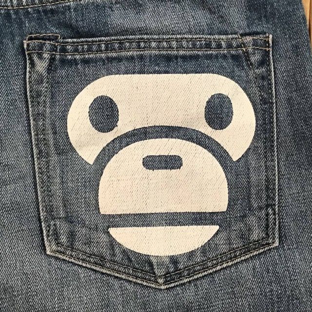 Bape BAPE MILO Animal Safari DAMAGED DENIM PANTS APE ★size M Size US 32 / EU 48 - 5 Thumbnail