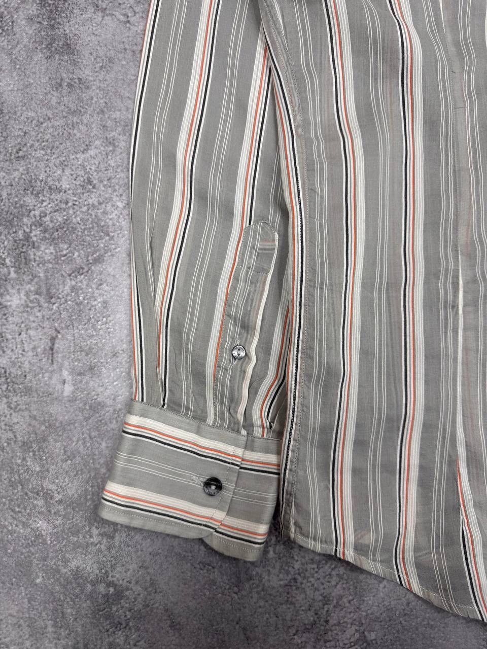 Dolce & Gabbana Dolce & Gabbana Tailored Fit Striped Shirt Beige Grey Size S Size US S / EU 44-46 / 1 - 7 Thumbnail