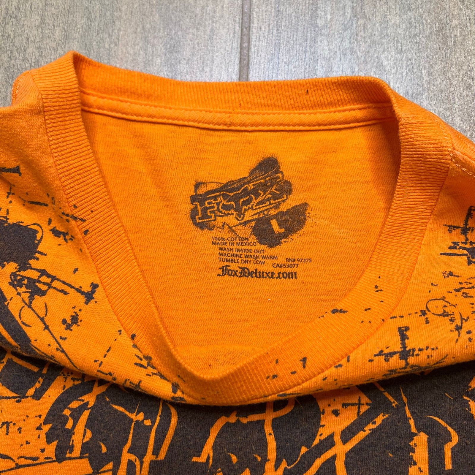 Fox Racing Y2K Fox Racing brand short-sleeve t-shirt Sz L orange Size US L / EU 52-54 / 3 - 4 Thumbnail