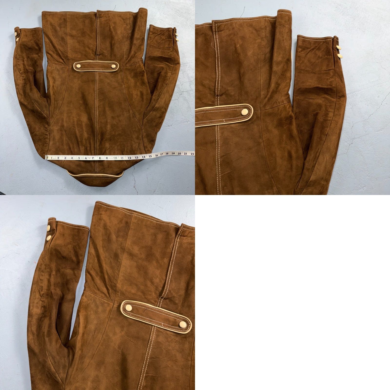 JCPenney VTG Penneys 70s Suede Leather Button Up Jacket Brown Boho Hippie Western Sz 12 Jacket Mens Womens Size XL / US 12-14 / IT 48-50 - 9 Thumbnail