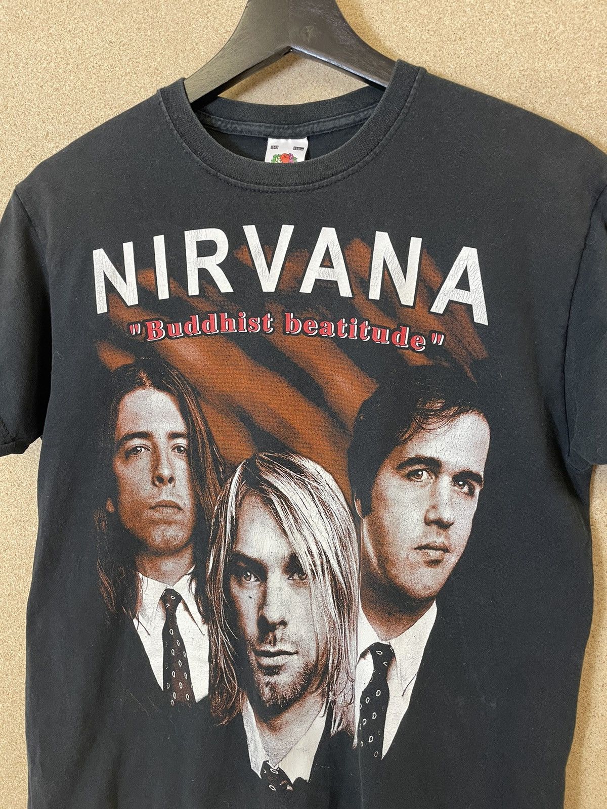 Band Tees × Nirvana × Vintage Vintage Nirvana Buddhist beatitude T-Shirt - Womens S Size S / US 4 / IT 40 - 2 Thumbnail