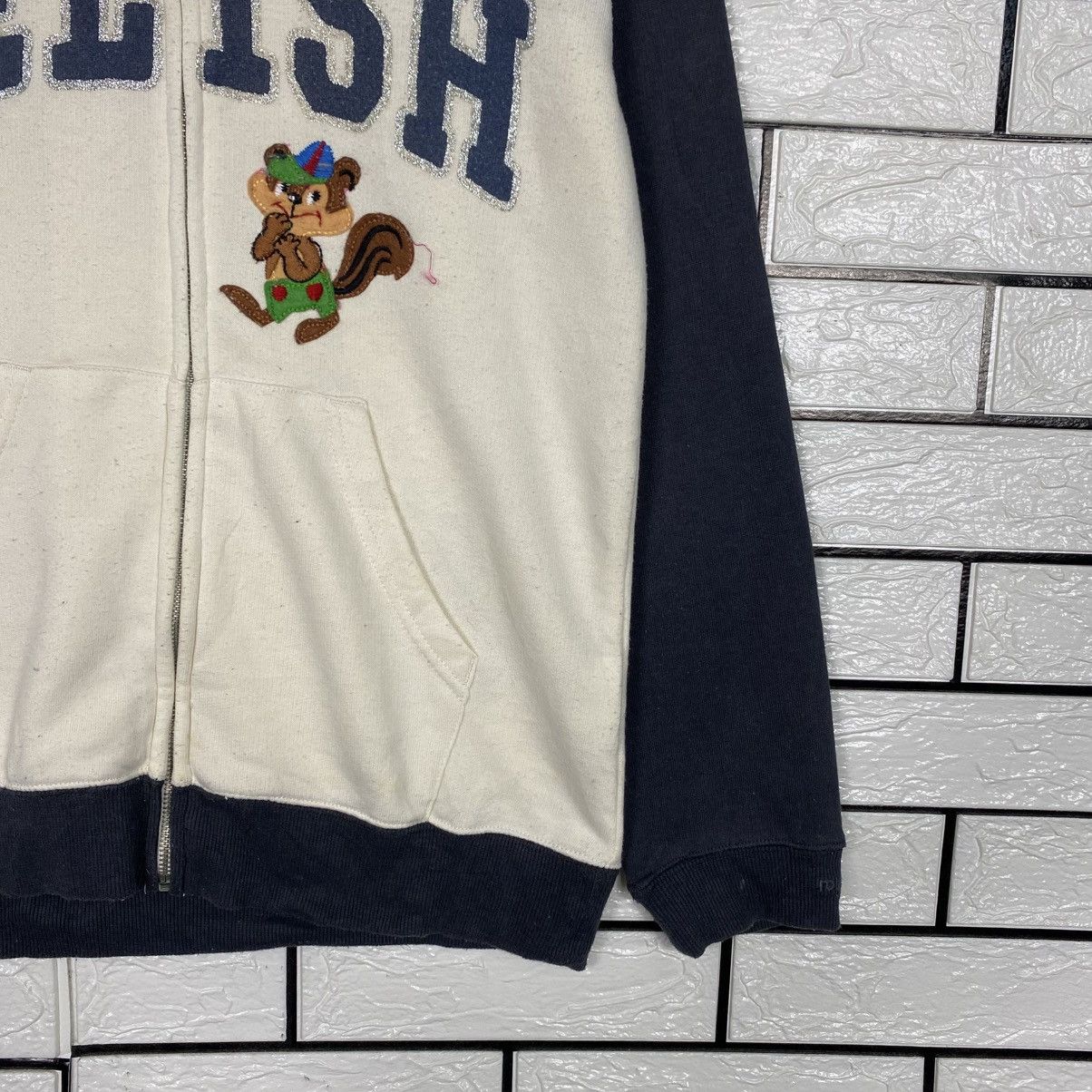Japanese Brand 📌Vintage Zipper Hoodie Rough Union Made Big Logo Size US M / EU 48-50 / 2 - 6 Thumbnail