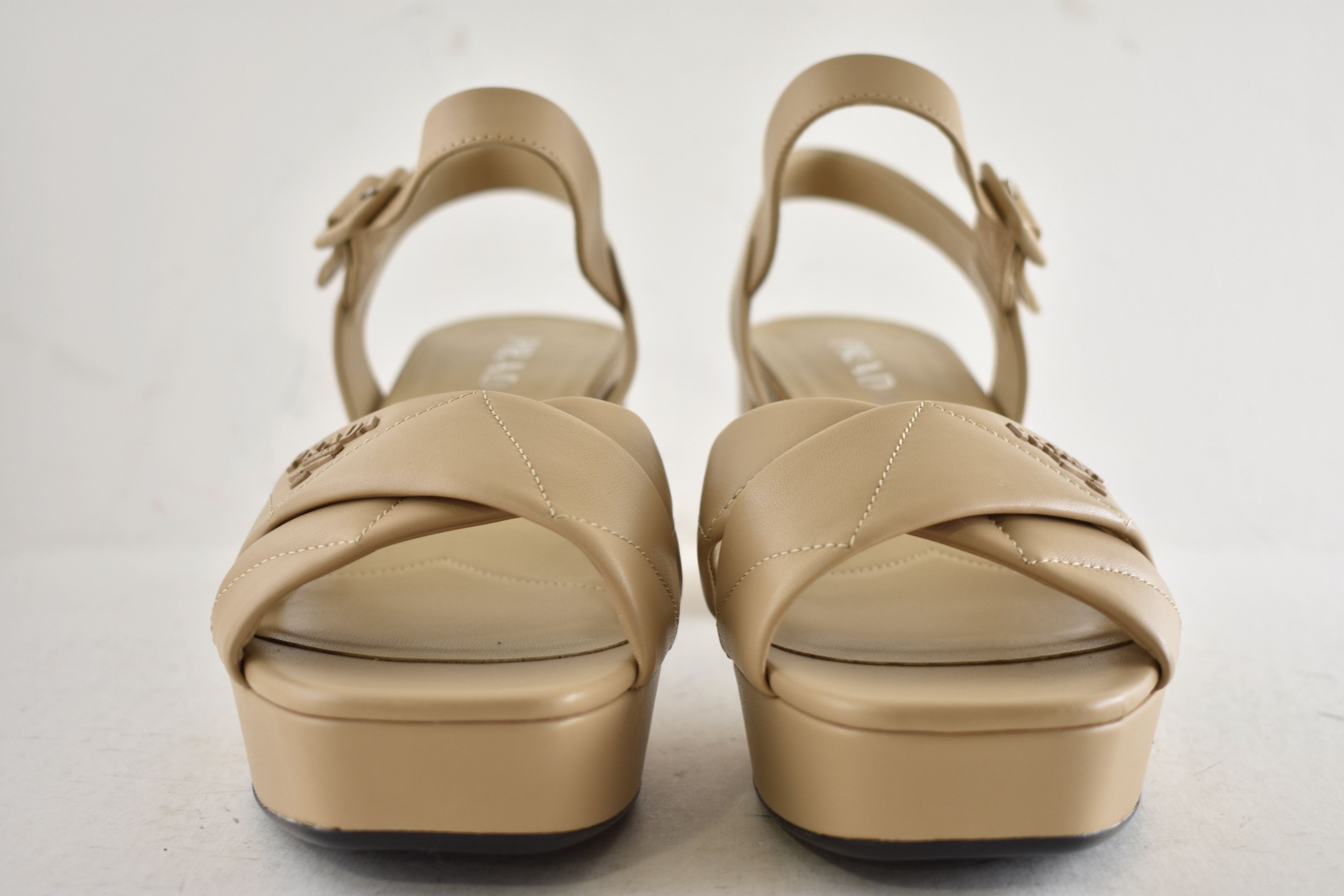 Prada Prada 65mm Nude Platform Sandal Ankle Strap Block Heel 41 Size US 11 / IT 41 - 11 Thumbnail