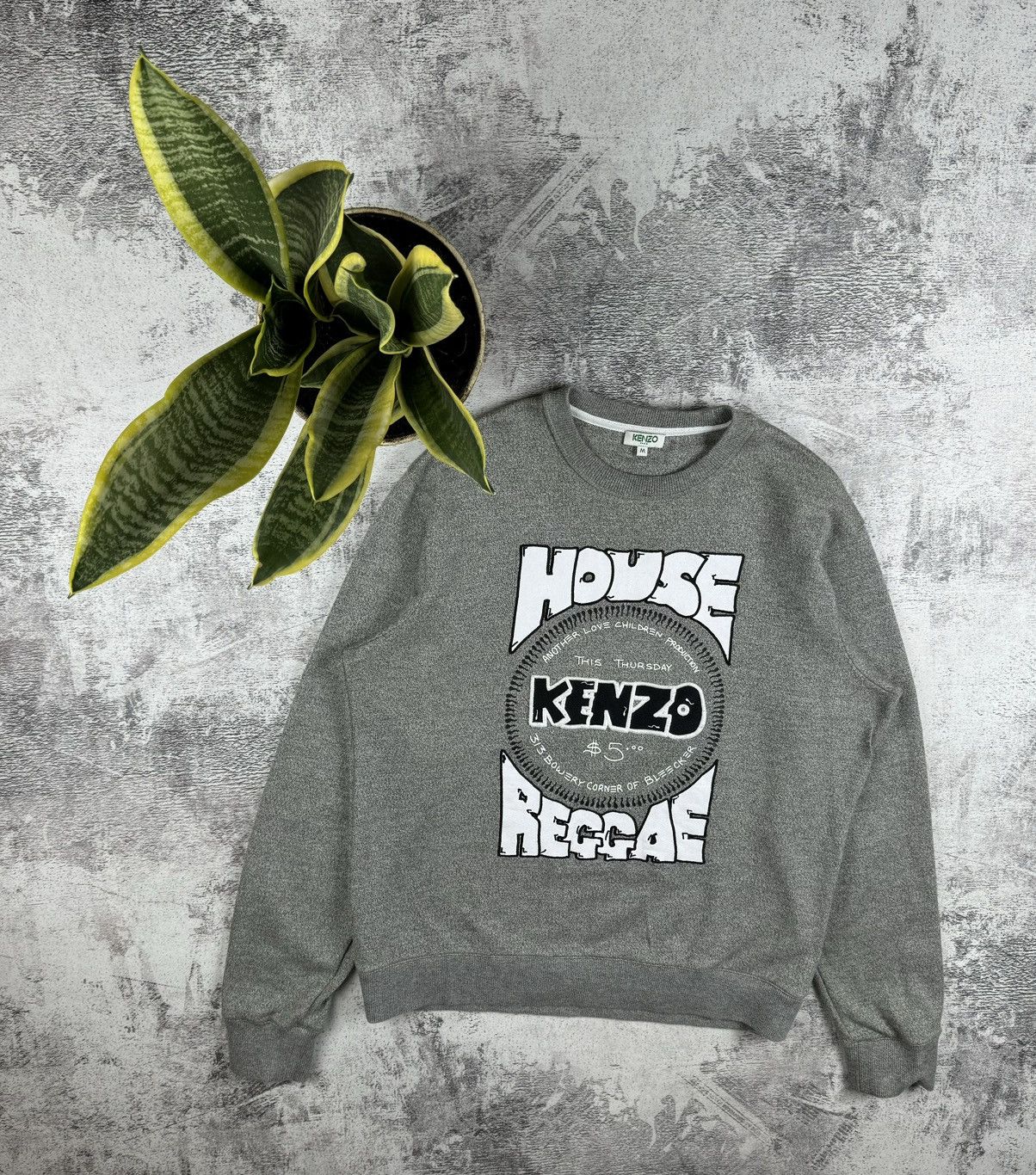 Kenzo Luxury Streetwear Kenzo Paris Grey Melange Knit House Of Reggae Sweatshirt Grailed