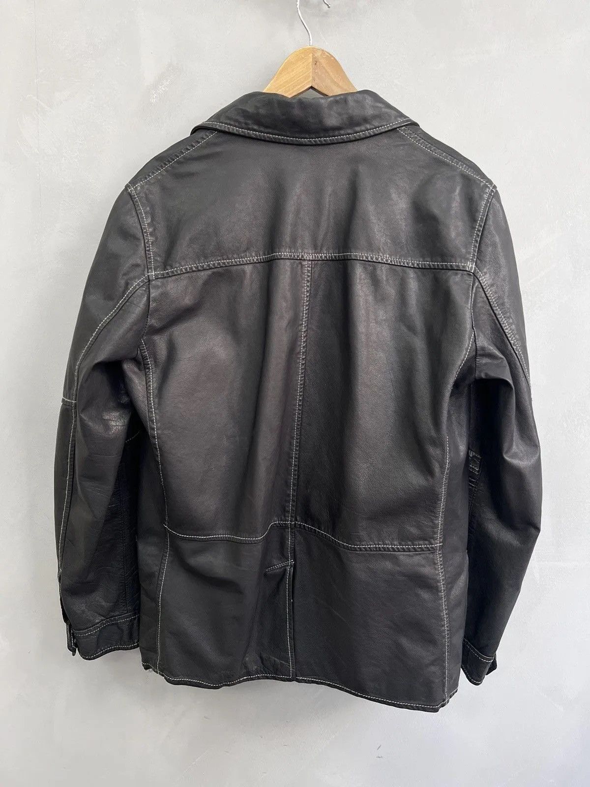 Roberto Cavalli Stitching Roberto Cavalli leather avant garde jacket blazer Size US L / EU 52-54 / 3 - 12 Thumbnail