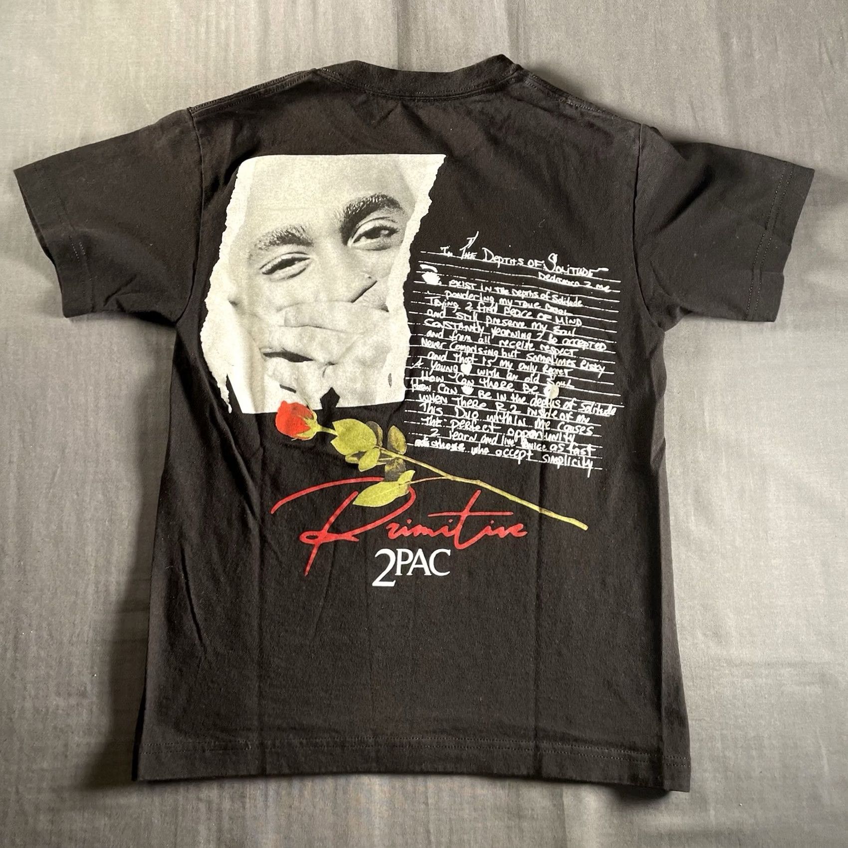 Vintage Tupac Shirt Men’s Small Primitive Skateboards The Depths Of Solitude Rap Tee Shirt Men S Black S Boys Mens Womens Size US S / EU 44-46 / 1 - 3 Thumbnail