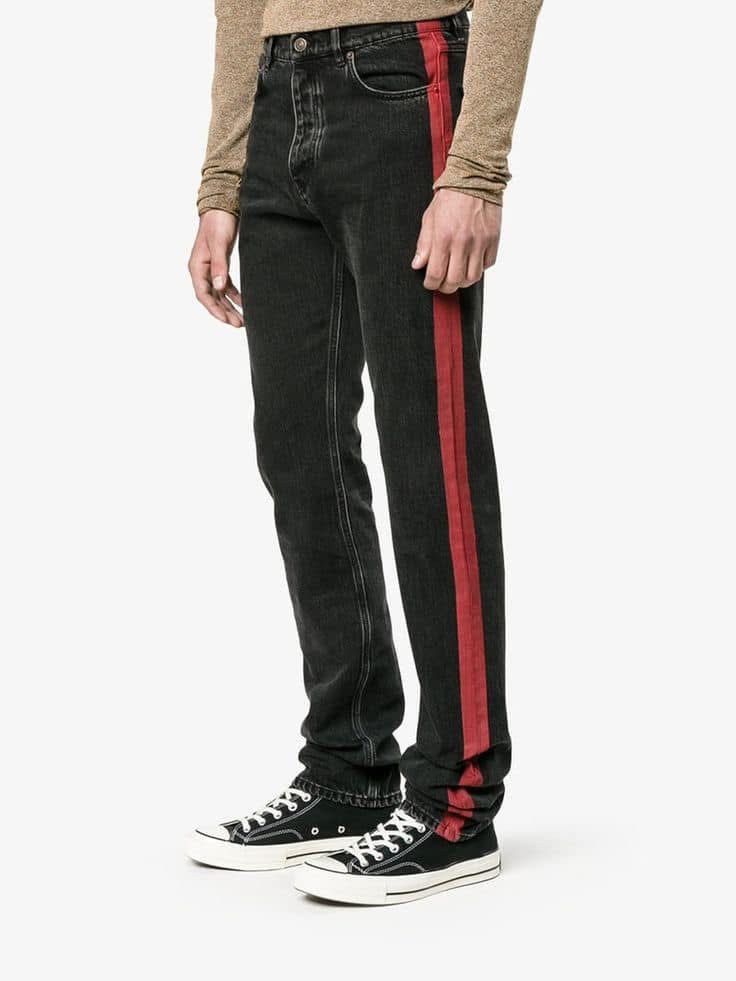 Balenciaga Red stripe jeans Size US 34 / EU 50 - 4 Thumbnail