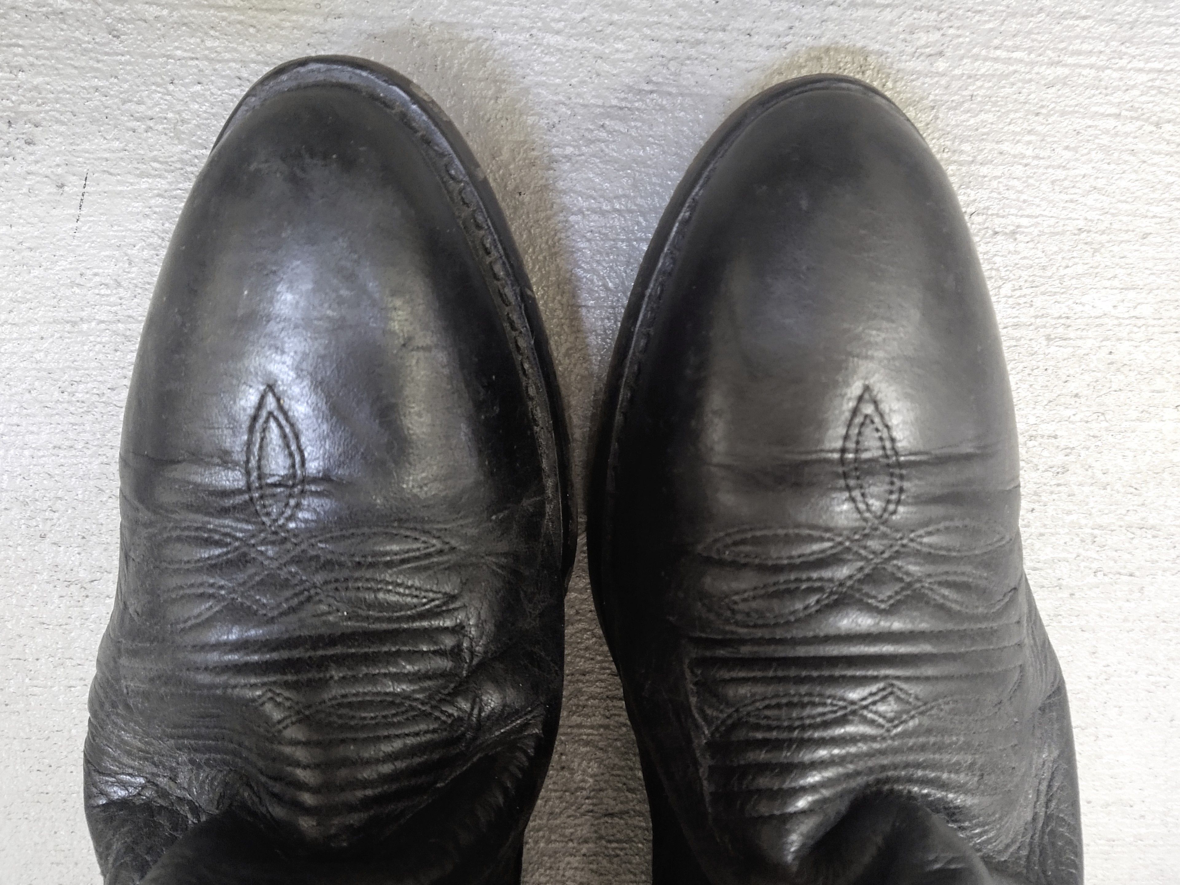 Genuine Leather × Vintage Vintage Laredo Cowboy Boots Size 8.5 D Black Leather Western Size US 8.5 / EU 41-42 - 3 Thumbnail
