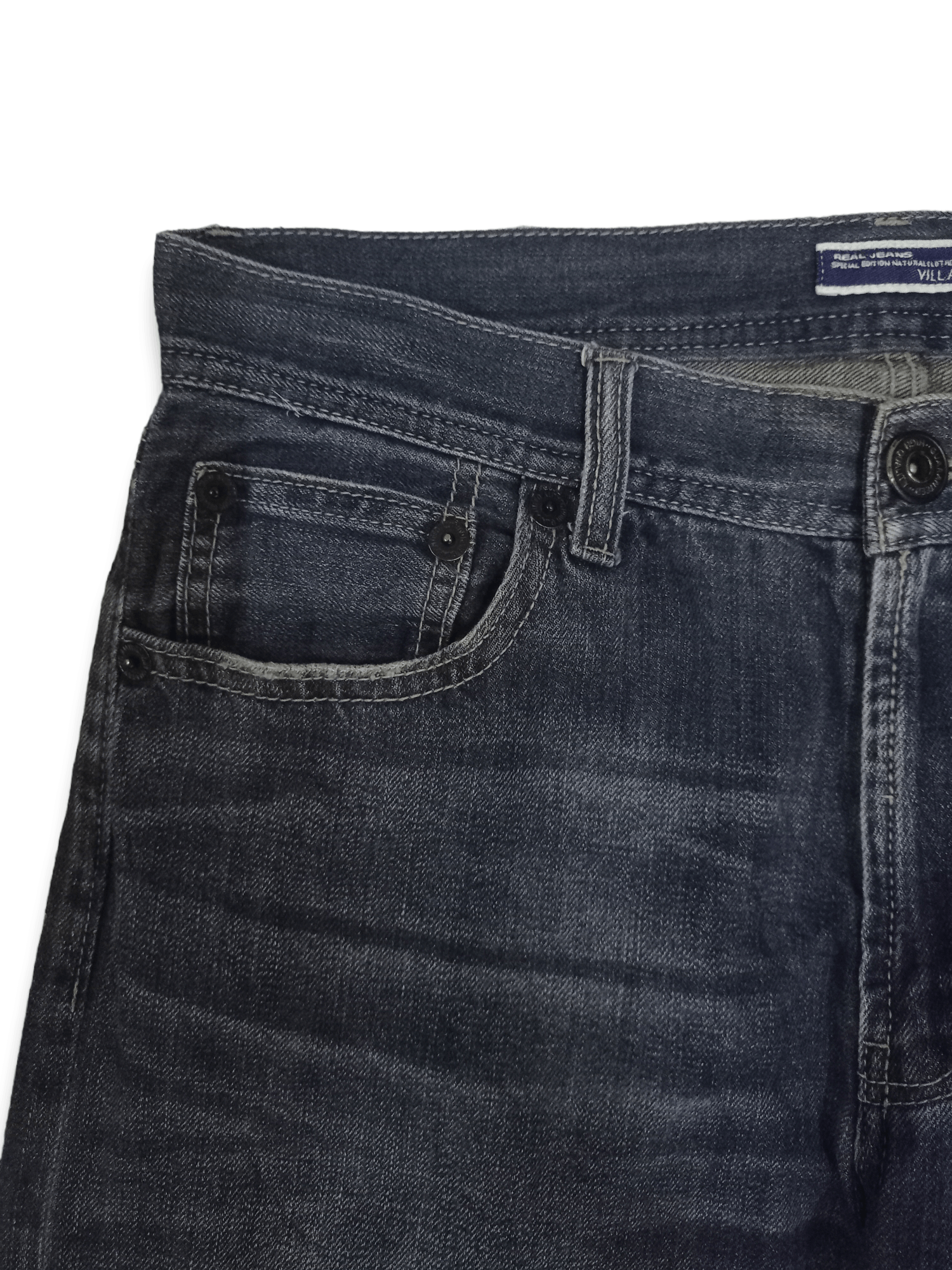Japanese Brand Vintage Villand Blue Wash Distressed Loose Jeans 32x31 Size US 32 / EU 48 - 4 Thumbnail