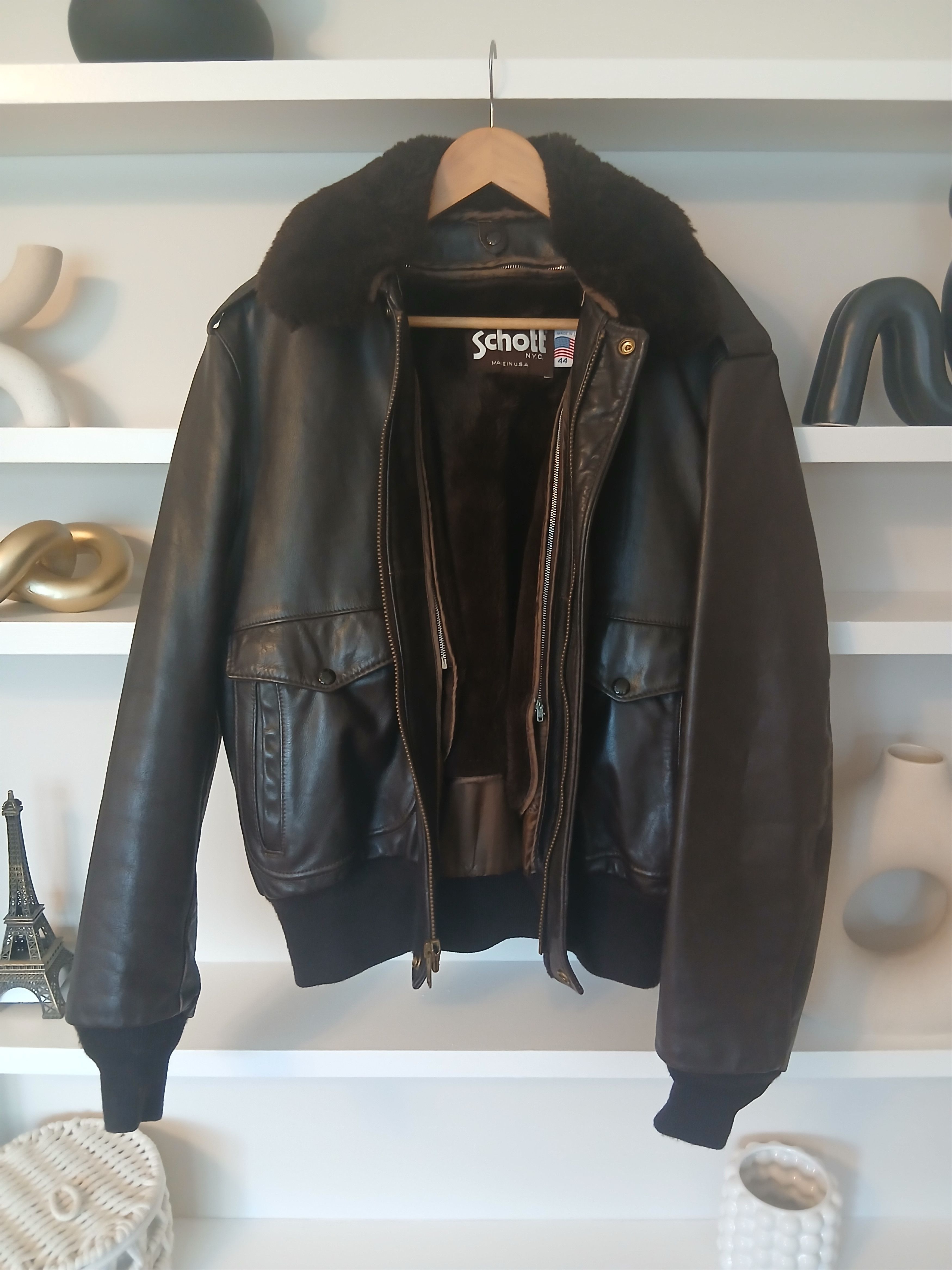 Schott Schott NYC 184SM "Naked Cowhide" 4-in-1 - Made in USA - 44 Size US L / EU 52-54 / 3 - 3 Thumbnail
