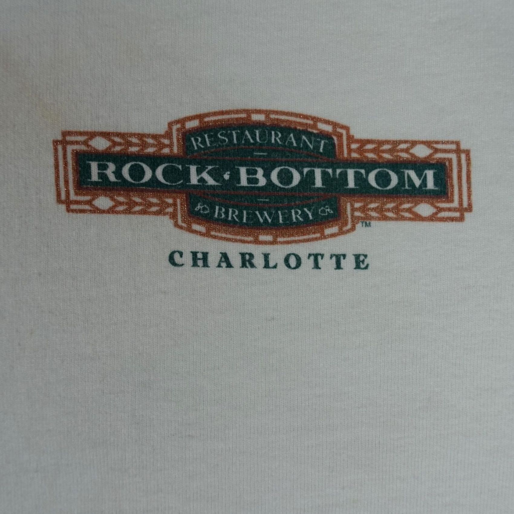 Fruit Of The Loom VINTAGE Fruit of the Loom Shirt Mens XL White Rock Bottom Brewery Beer Train Logo Stout Iron Horse Charlotte Size US XL / EU 56 / 4 - 2 Thumbnail