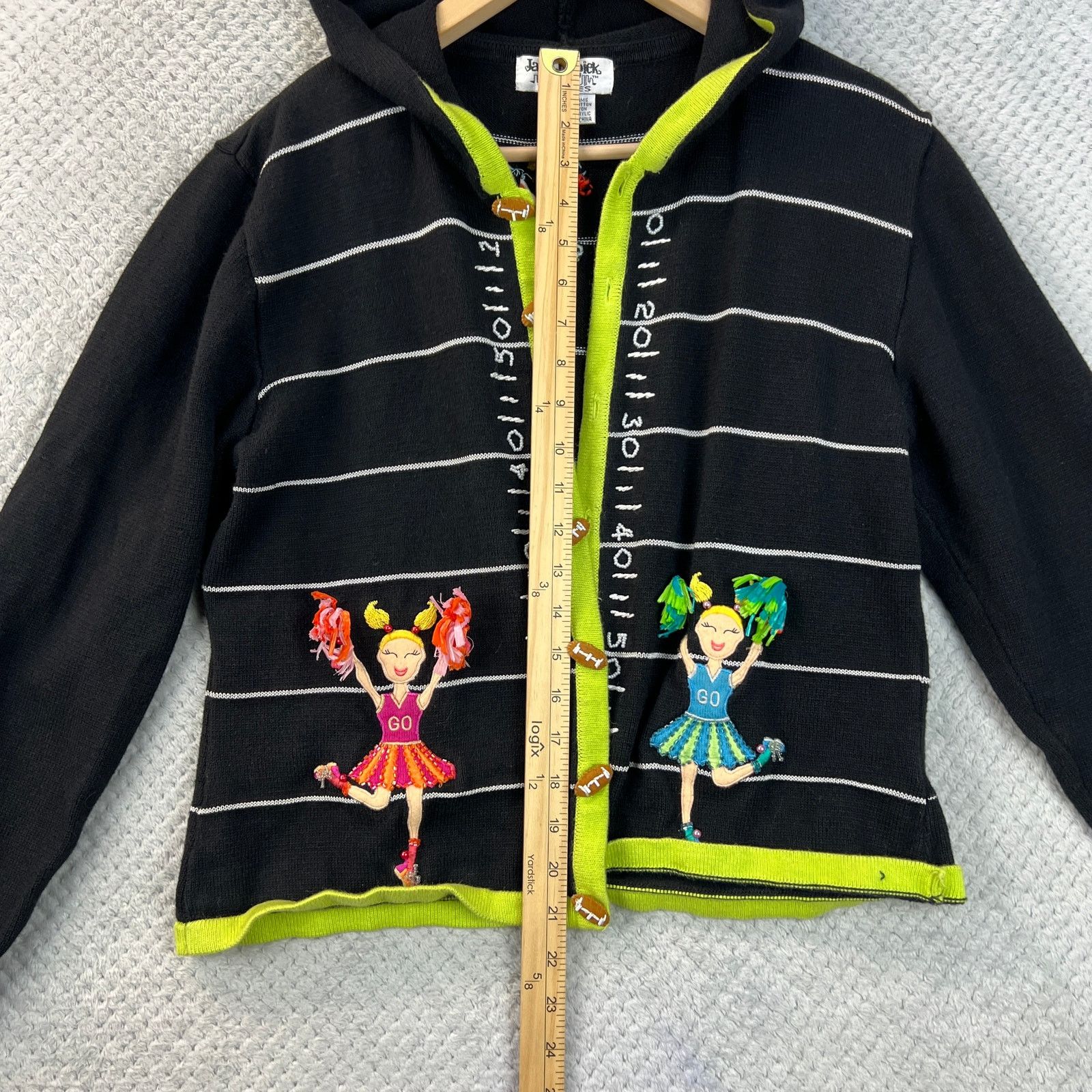Other Jack B Quick Womens Hooded Cardigan 90s Cheerleading Sz PL Size M / US 6-8 / IT 42-44 - 8 Thumbnail