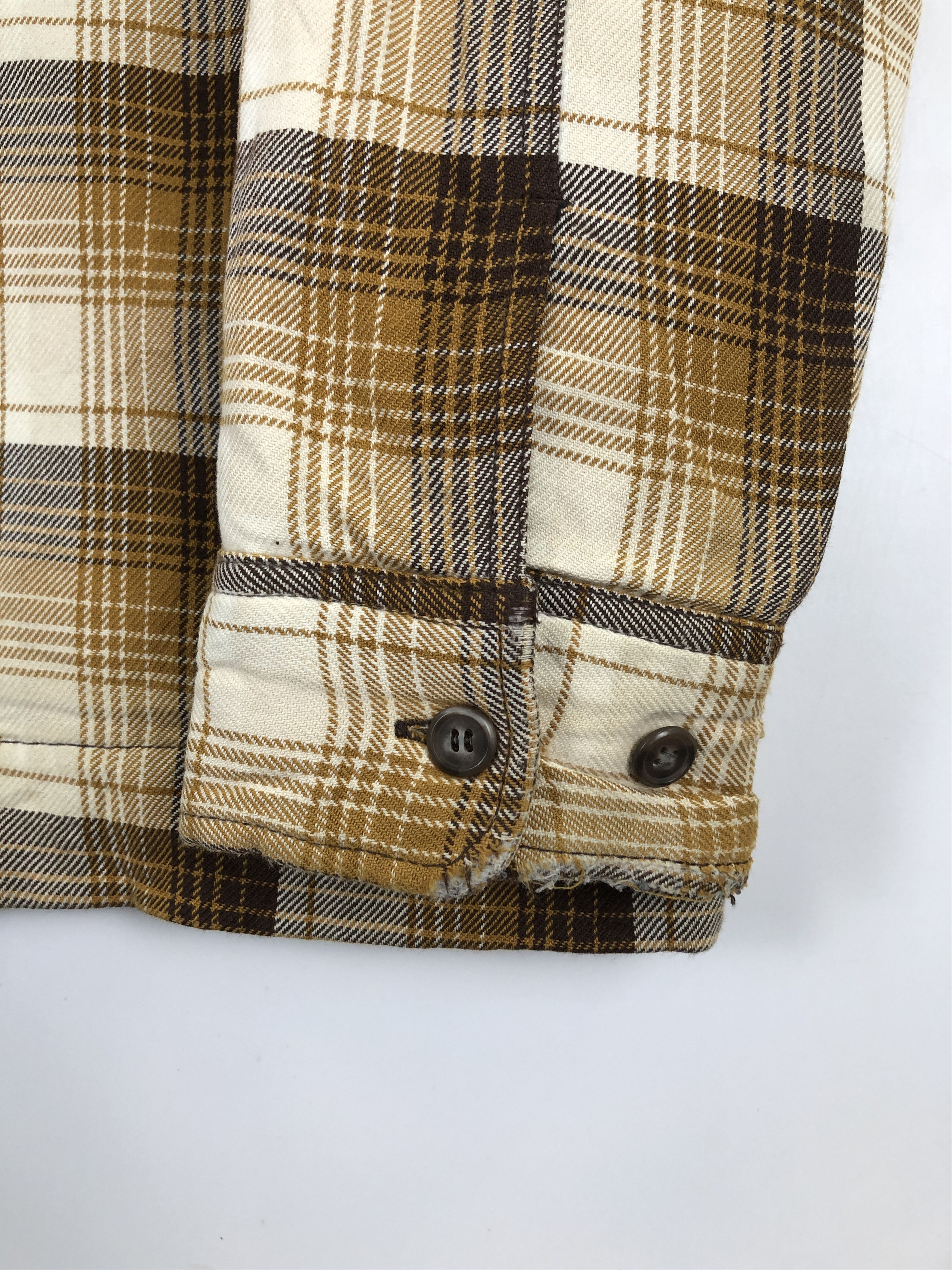 Japanese Brand × Vintage Vintage 80s Japanese Brand Shadow Plaid Flannel Jacket J1694 Size US L / EU 52-54 / 3 - 6 Thumbnail