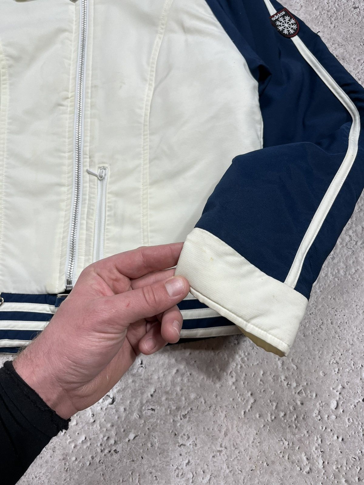 Adidas Adidas Vintage Light Jacket Navy White Snowflake Logo Size M / US 6-8 / IT 42-44 - 7 Thumbnail