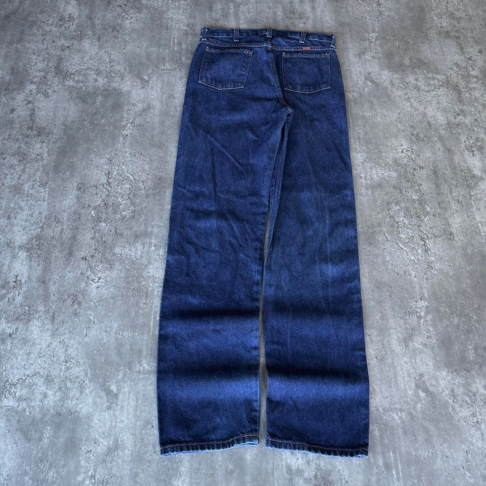 Japanese Brand × Vintage Vintage Y2K Rustler Dark Wash Essential Stacked Denim Jeans Size US 31 - 1 Thumbnail
