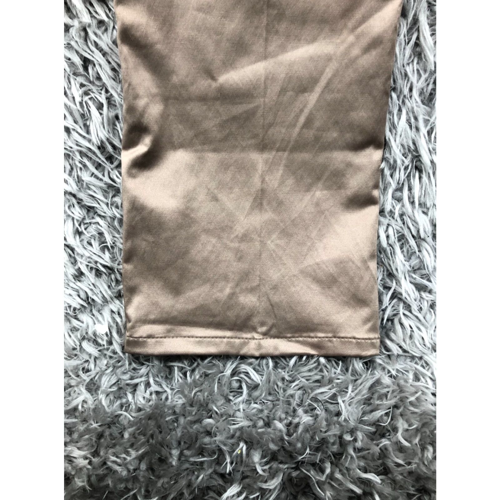 Zara Zara Basic Pants Womens Regular 8 Beige Polyester Straight Front, Mid Rise, Classic Dress Pants Size 30" / US 8 / IT 44 - 7 Thumbnail