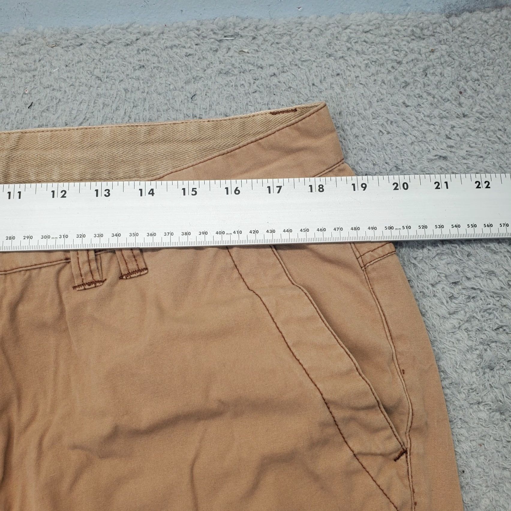 KAVU KAVU Mens Pants Chino Tan 40 Flat Front Slash Pocket 32.25 Inseam Regular Fit Casual Outdoor VINTAGE Size US 40 / EU 56 - 4 Thumbnail